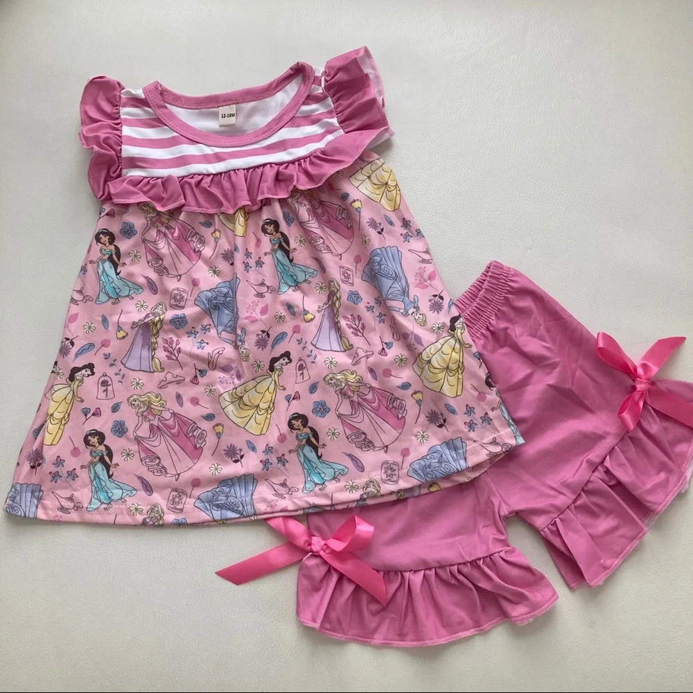 Boutique Princess Belle Jasmine cute Shorts set - Picture 3 of 9